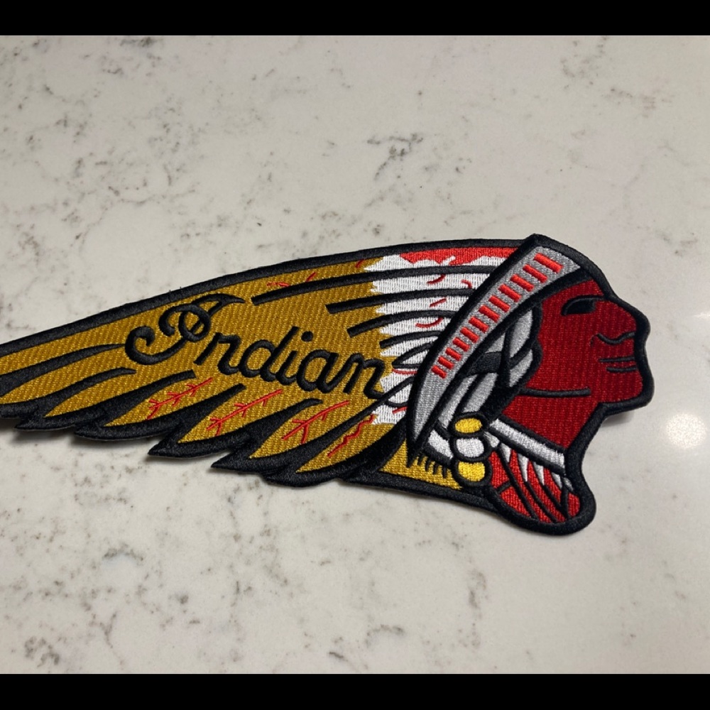 Indian Motorcycle iron on patch.